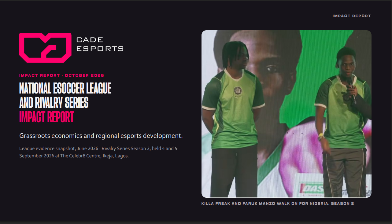 NATIONAL ESOCCER LEAGUE AND RIVALRY SERIES IMPACT REPORT